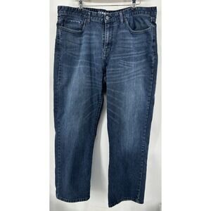 Kenneth Cole Straight Front Dark Wash Blue Denim Jeans Men's Size 40x30